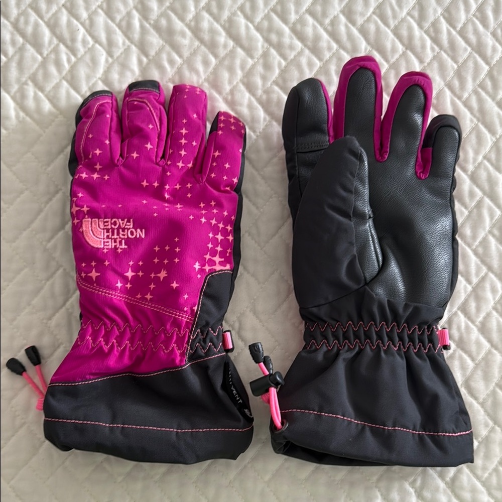 The North Face Fuchsia and Black Winter Gloves